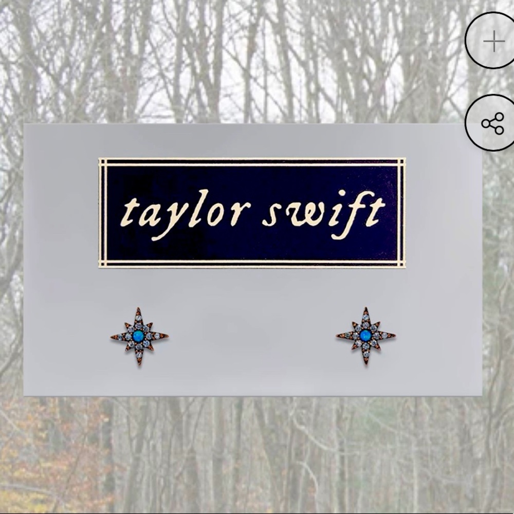 taylor swift opal eyes blue earrings jewelry ring - Picture 1 of 16